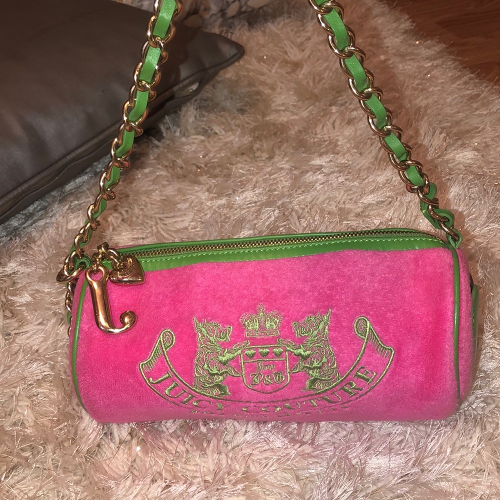 Juicy couture old school suede and leather purse
